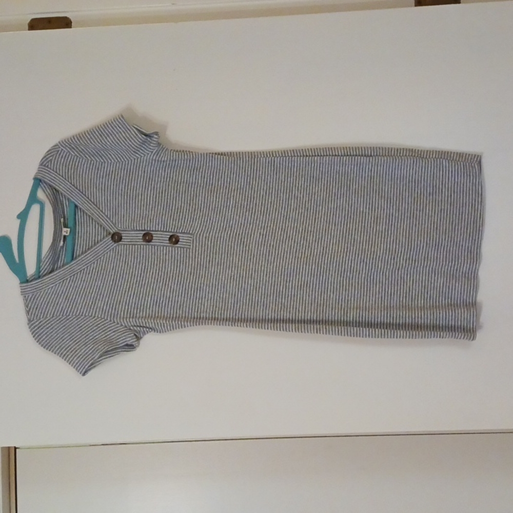 Rolla Coster Grey and white striped mini dress size small